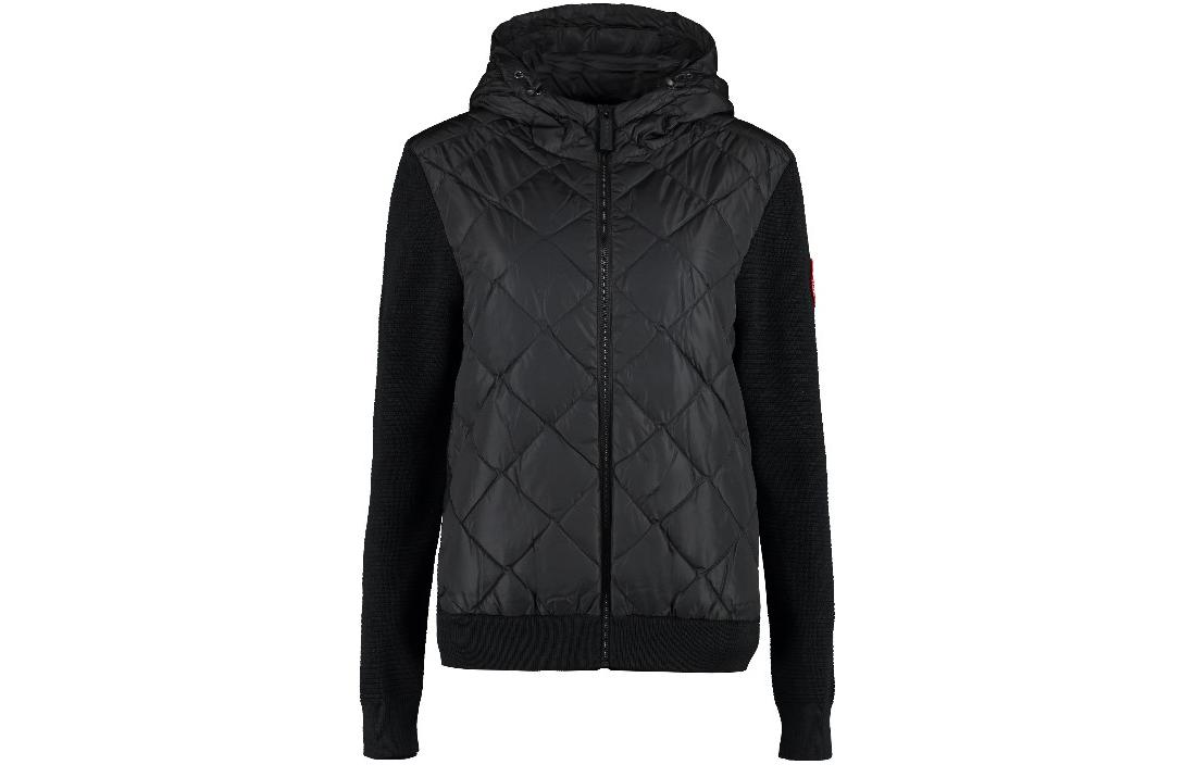 (Women) Canada Goose SS23  Black Solid Color Panel Hooded Jacket. CG6800L-45