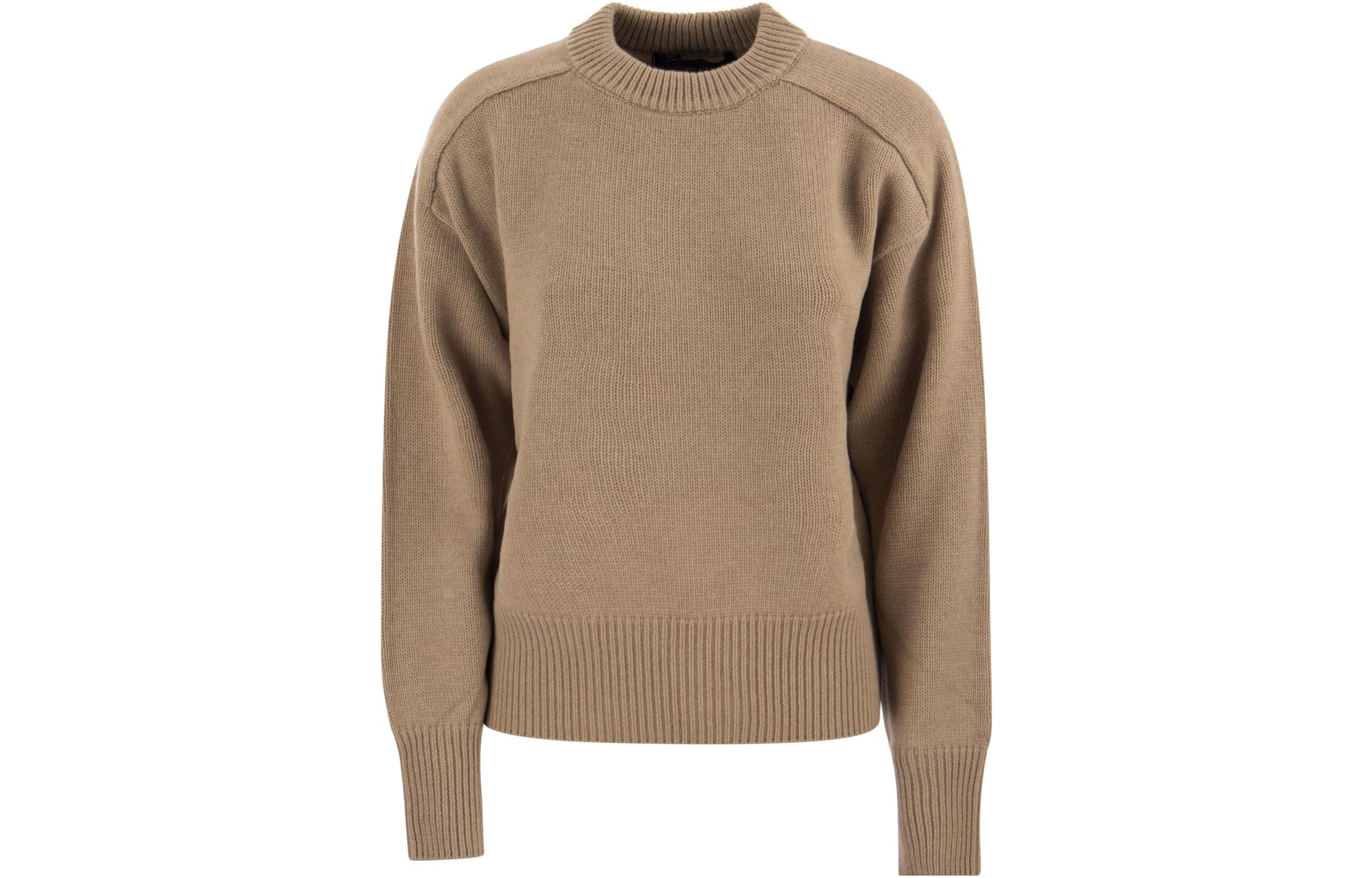 (Women) Canada Goose SS23  Brown Wool Crewneck Sweater 7601W2149