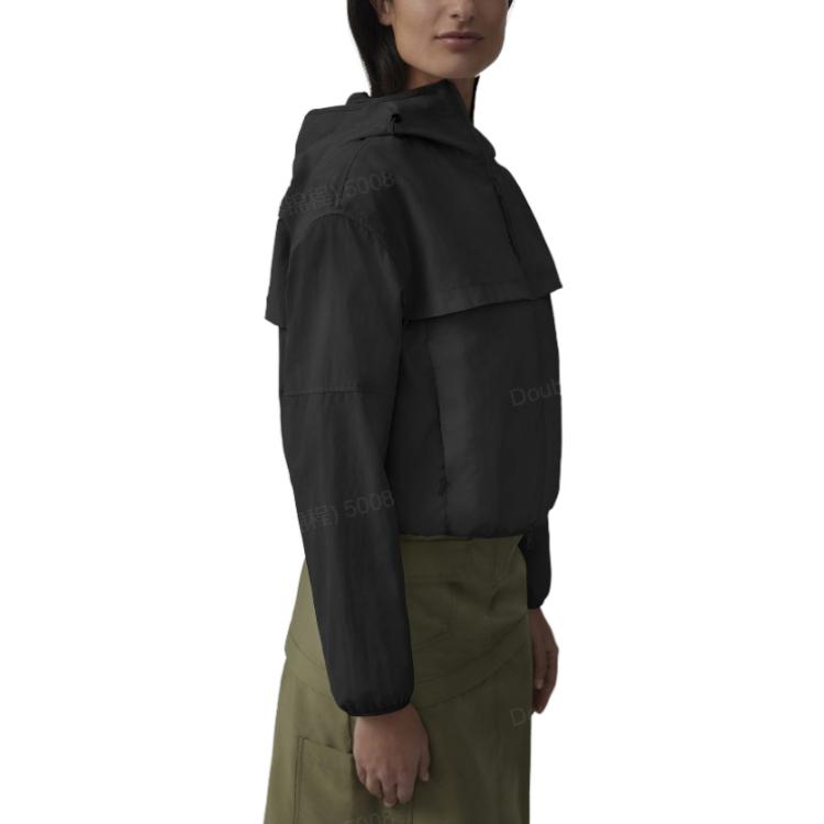 Lookbook (W) 加拿大鹅 SS23 纯色标志连帽外套 黑色 2433WB-61