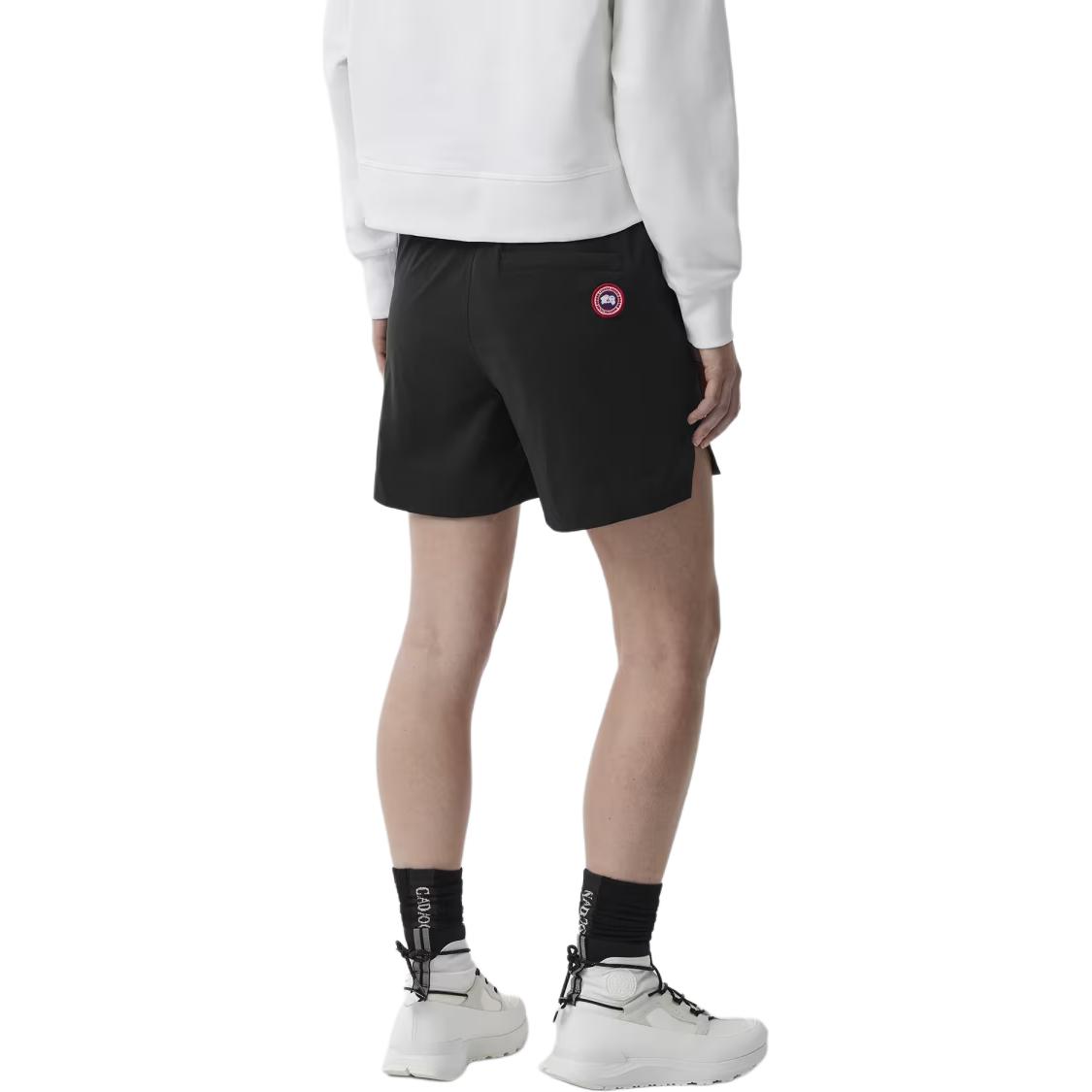 Purchase (Women) Canada Goose SS24 Kaslo  Black Windproof Drawstring Casual Shorts. 7501W-61