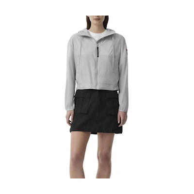 (Women) Canada Goose SS24 Kaslo Lightweight Logo Hooded Jacket Women’s Silver Birch. 2444W-200