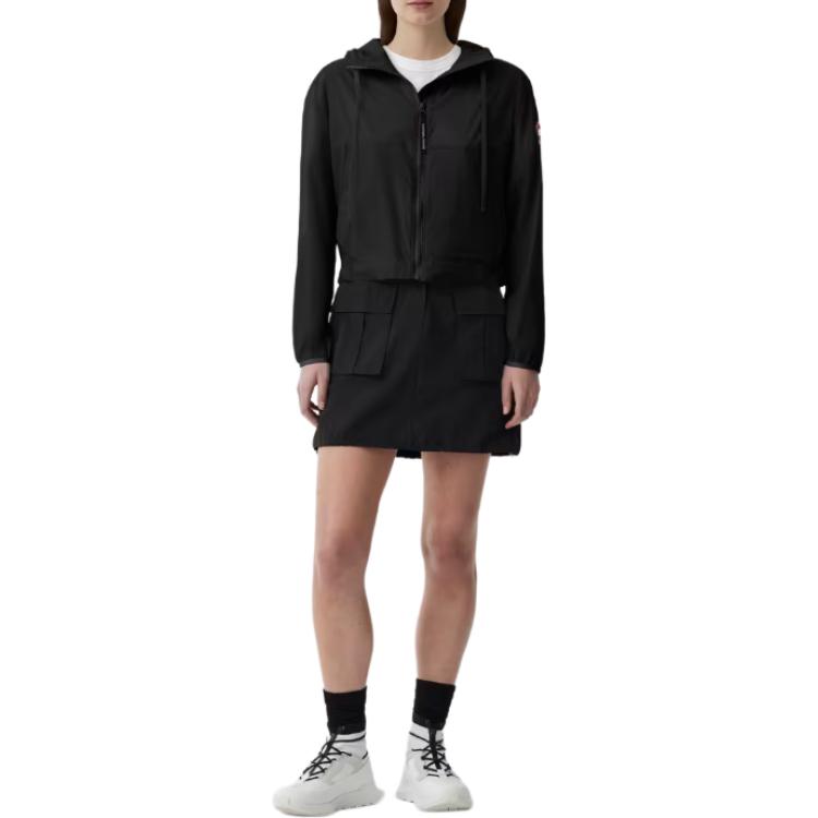 (Women) Canada Goose SS24 Kaslo Windproof Logo Hooded Short Jacket  Black. 2444W-61 圖 3