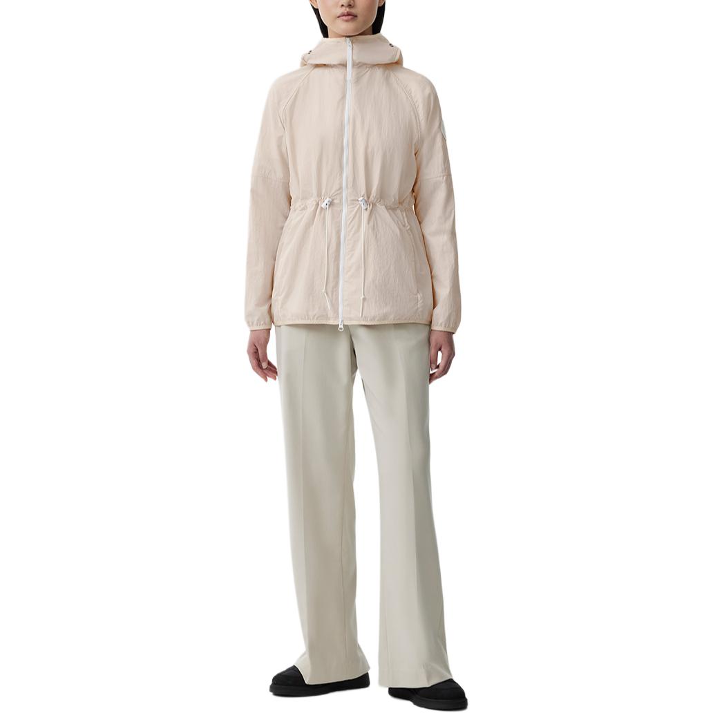 Lookbook (W) 캐나다구스 SS24 룬델 방풍 방수 베이지 후드 자켓 여성용. 2438WW-1621