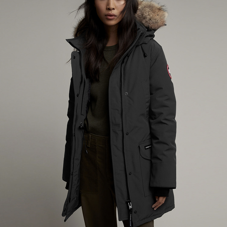 (Women) Canada Goose Trillium Black Long Parka, Red Label, Windproof Winter Coat 6660LA-61 圖 5