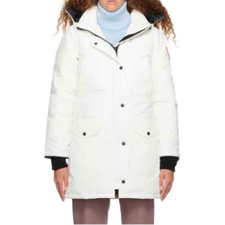 Shop (Women) Canada Goose Trillium FW22  White Hooded Waterproof Down Parka Jacket. 6660W-433