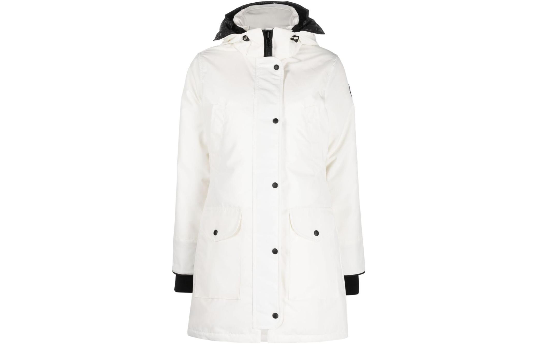 (Women) Canada Goose Trillium FW23  White Zip-Up Long Down Jacket with Hood. 6660WB-433 圖 2