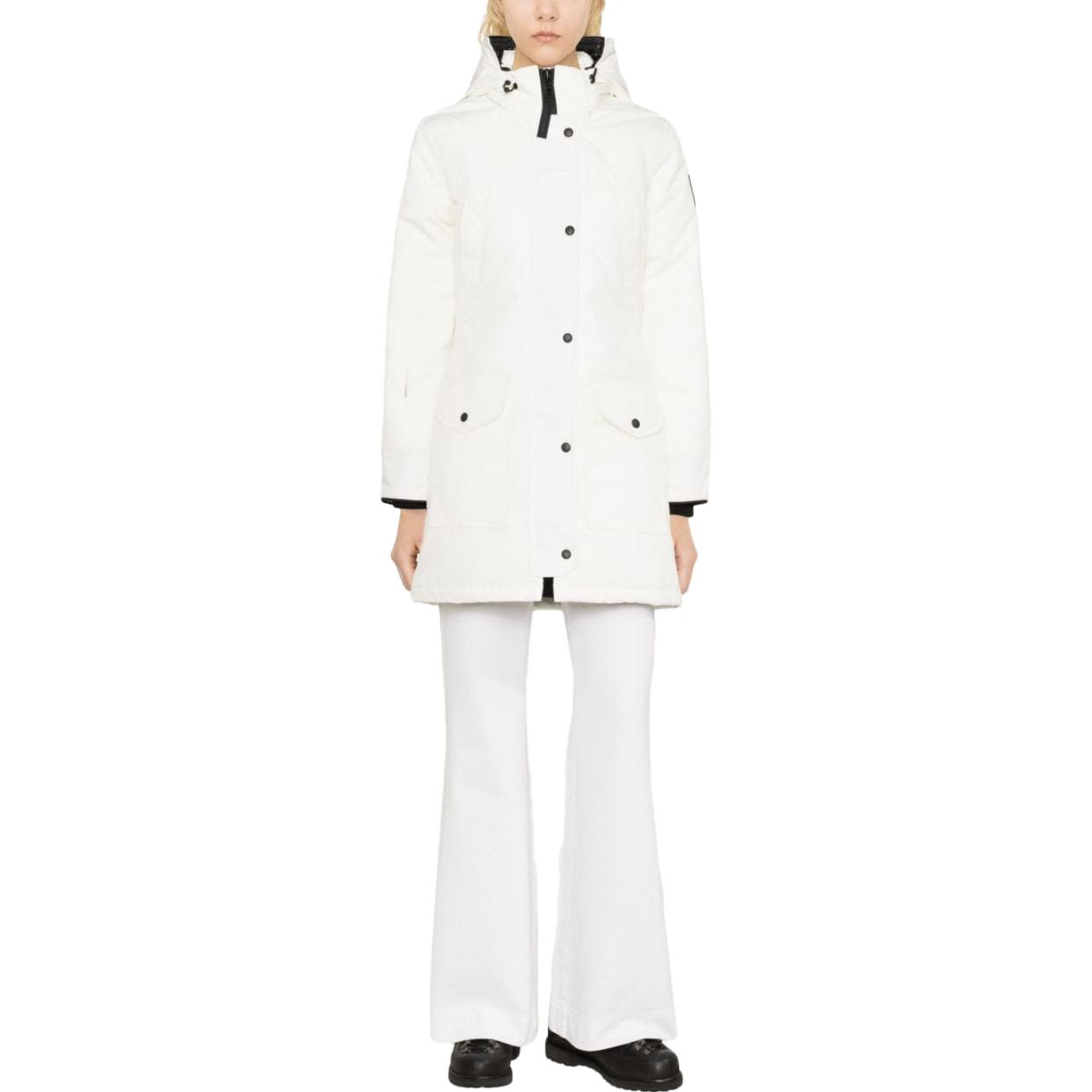 (Women) Canada Goose Trillium FW23  White Zip-Up Long Down Jacket with Hood. 6660WB-433 圖 3