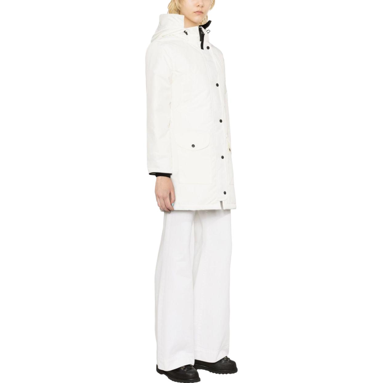 (Women) Canada Goose Trillium FW23  White Zip-Up Long Down Jacket with Hood. 6660WB-433 圖 5
