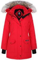 Order (Women) Canada Goose Trillium Red Hooded Parka Winter Jacket, Windproof & Waterproof 6660L-11