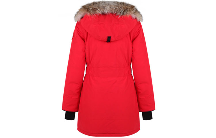 Lookbook (W) 加拿大鵝 Trillium 紅色連帽冬季外套，防風防水羽絨服 6660L-11