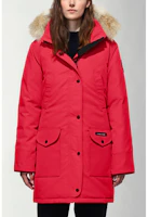 Sizing (Women) Canada Goose Trillium Red Hooded Parka Winter Jacket, Windproof & Waterproof 6660L-11