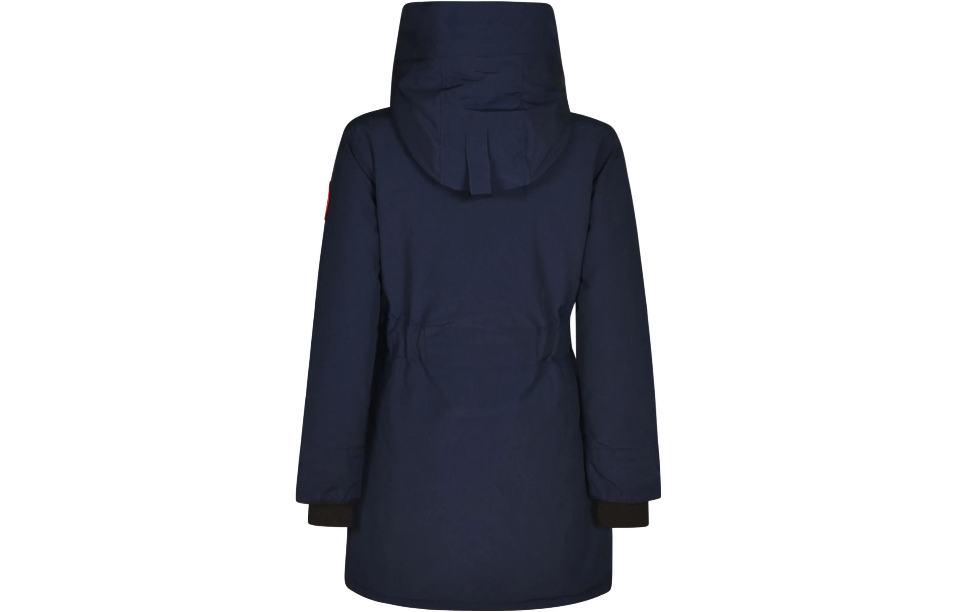 Lookbook (W) 캐나다구스 트릴리움 레드라벨 네이비 롱파카 다운자켓. 6660W-63