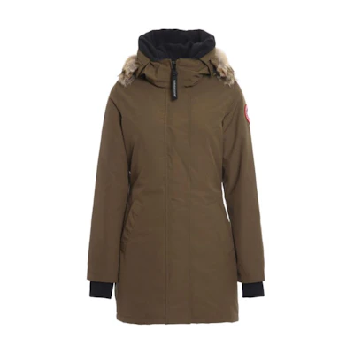(Women) Canada Goose Victoria Red Label Military Green Parka Winter Jacket 3037L-49