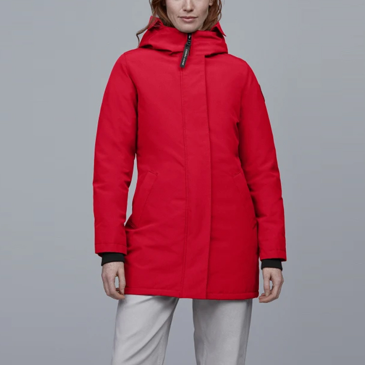 Lookbook (W) 加拿大鹅 Victoria 红标红色冬季派克大衣 3037L-11