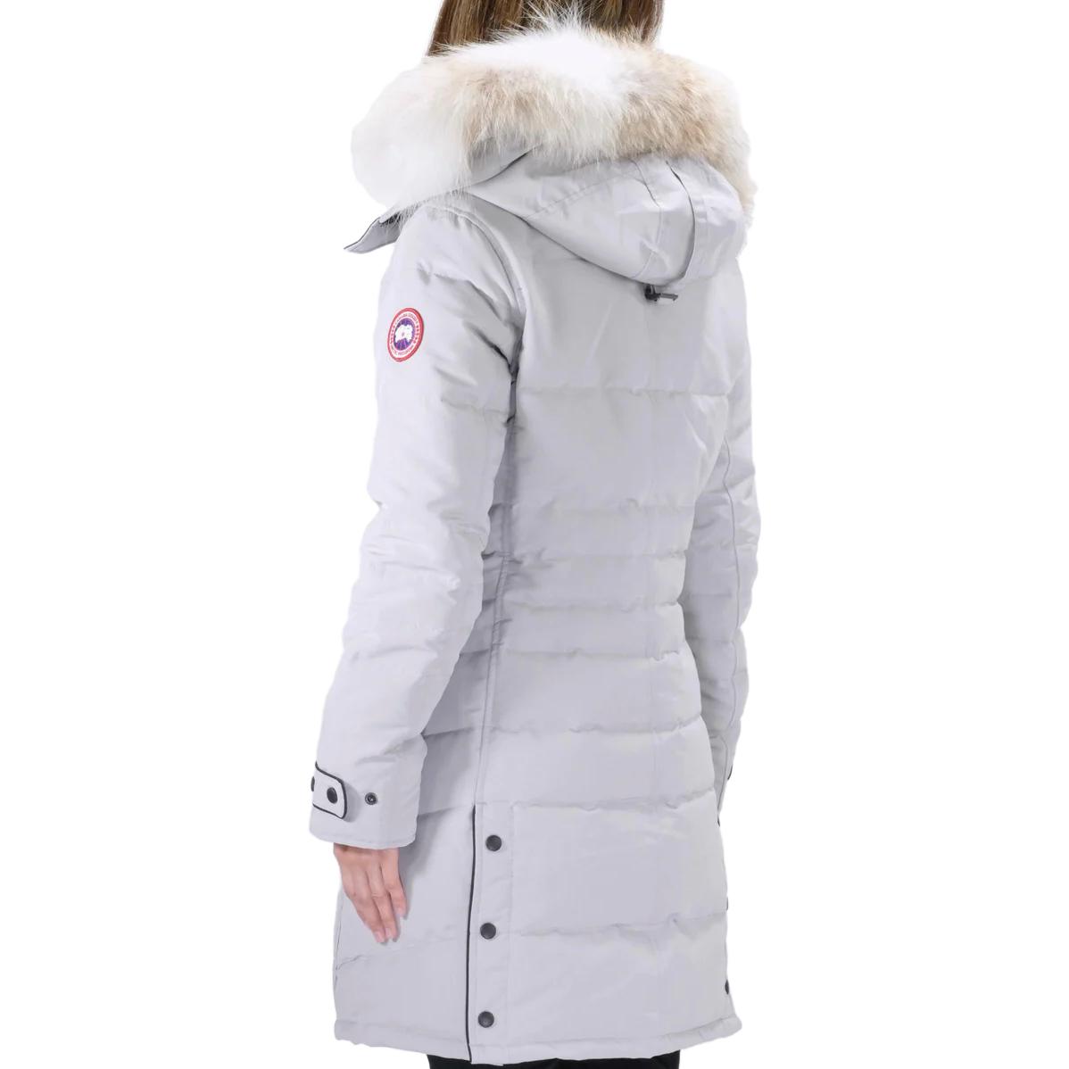 Shop (W) 加拿大鹅Victoria系列灰色毛边连帽羽绒大衣. 3037L-439