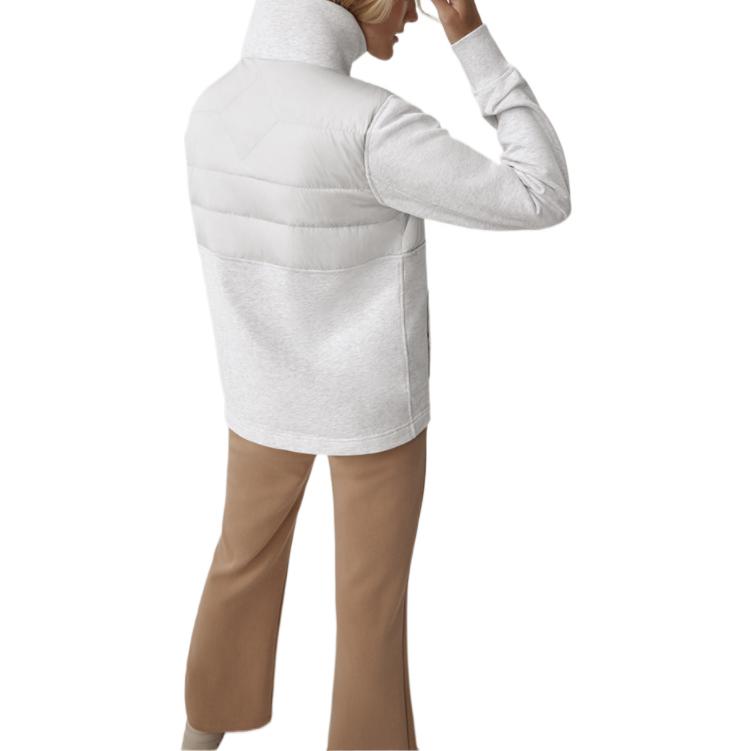 (Women) Canada Goose Zipped Pullover Sweater FW22 Light Grey Silver Birch 6841W-1342 圖 4