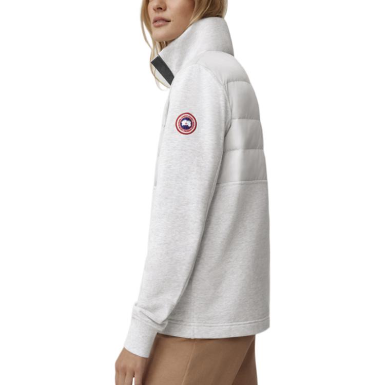 (Women) Canada Goose Zipped Pullover Sweater FW22 Light Grey Silver Birch 6841W-1342 圖 5
