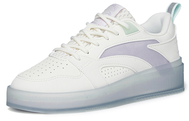 Lookbook 愛心小熊 x 安踏 低幫 板鞋 女款 白紫