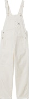(Women) Carhartt WIP Bib Overall Straight White - Adjustable Straps, Long Fit. I032965-D6-02 (Women) Carhartt WIP Bib Overall Straight White - Adjustable Straps, Long Fit. I032965-D6-02