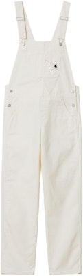 (Women) Carhartt WIP Bib Overall Straight White - Adjustable Straps, Long Fit. I032965-D6-02 Order (Women) Carhartt WIP Bib Overall Straight White - Adjustable Straps, Long Fit. I032965-D6-02