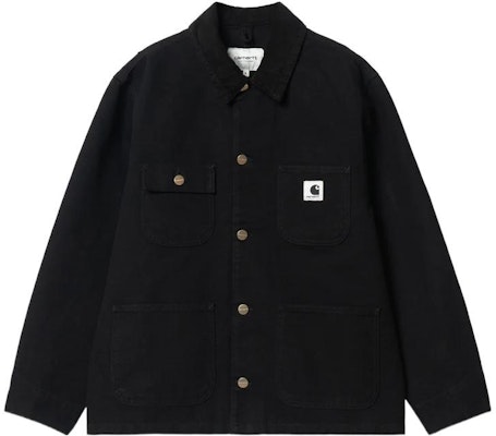 (W) Chaqueta de mezclilla negra Carhartt WIP con estampado de logo minimalista. I031570-00E-02 Order (W) Chaqueta de mezclilla negra Carhartt WIP con estampado de logo minimalista. I031570-00E-02