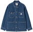 Order (Women) Carhartt WIP Blue Loose Fit Multi-Pocket Denim Jacket. I031923-01-06