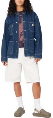 (Women) Carhartt WIP Blue Loose Fit Multi-Pocket Denim Jacket. I031923-01-06 Shop (Women) Carhartt WIP Blue Loose Fit Multi-Pocket Denim Jacket. I031923-01-06