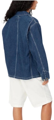 (Women) Carhartt WIP Blue Loose Fit Multi-Pocket Denim Jacket. I031923-01-06 Purchase (Women) Carhartt WIP Blue Loose Fit Multi-Pocket Denim Jacket. I031923-01-06