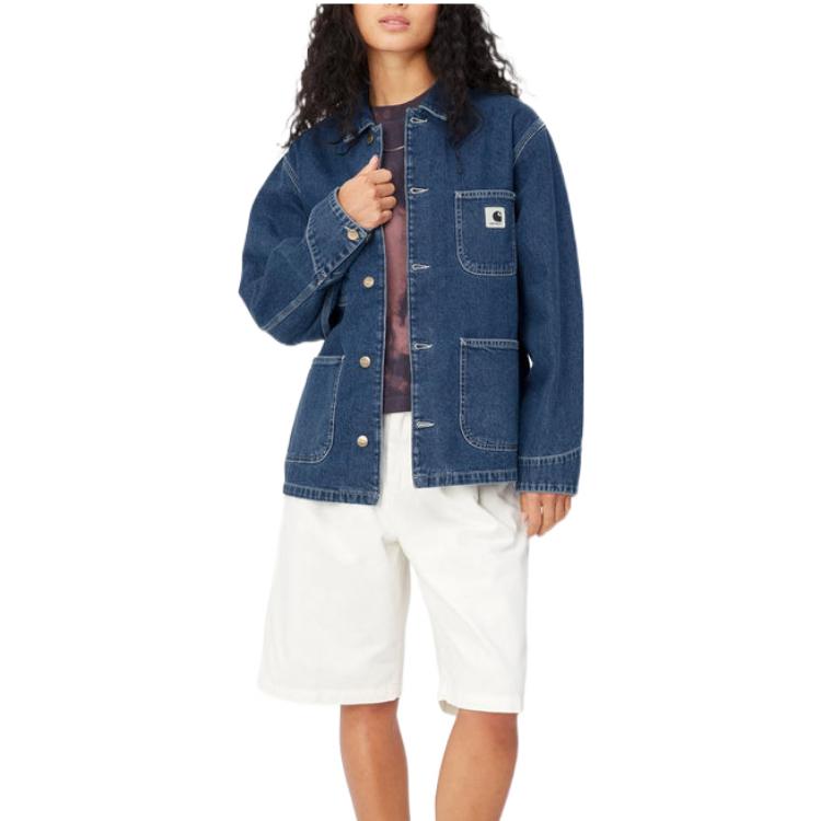 Details for (Women) Carhartt WIP  Blue Loose Fit Multi-Pocket Denim Jacket. I031923-01-06