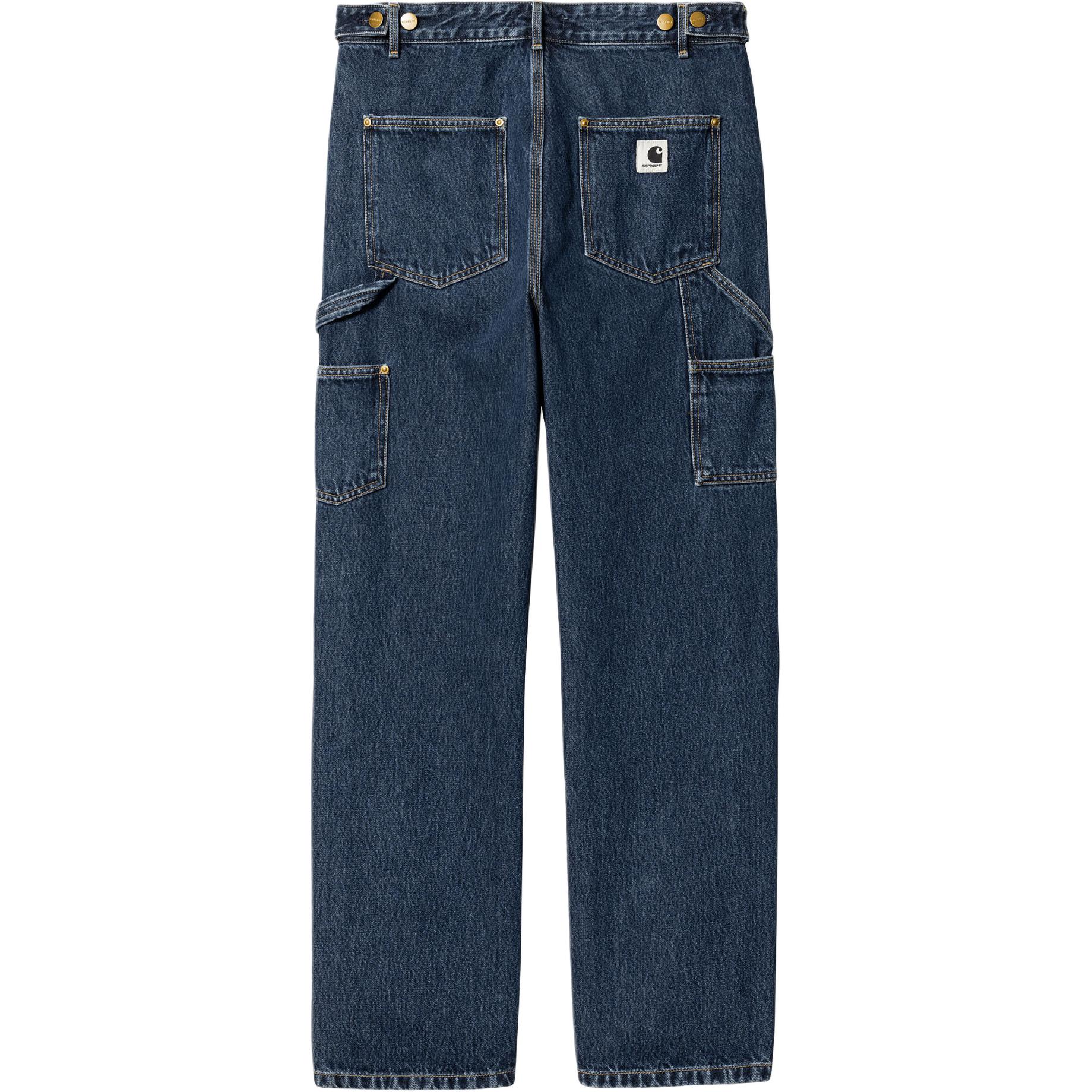 Lookbook (W) カーハート WIP ナシュア ダブルニー ルーズフィット デニムパンツ ブルー I033748-01-06