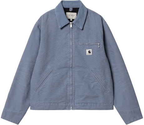 (W) Carhartt WIP OG Detroit Jaket Logo Zip Lengan Panjang Biru Ungu SS24. I031571-25A-3K Order (W) Carhartt WIP OG Detroit Jaket Logo Zip Lengan Panjang Biru Ungu SS24. I031571-25A-3K