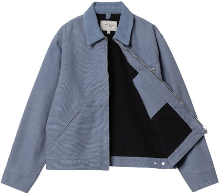 (W) Carhartt WIP OG Detroit Jaket Logo Zip Lengan Panjang Biru Ungu SS24. I031571-25A-3K Shop (W) Carhartt WIP OG Detroit Jaket Logo Zip Lengan Panjang Biru Ungu SS24. I031571-25A-3K