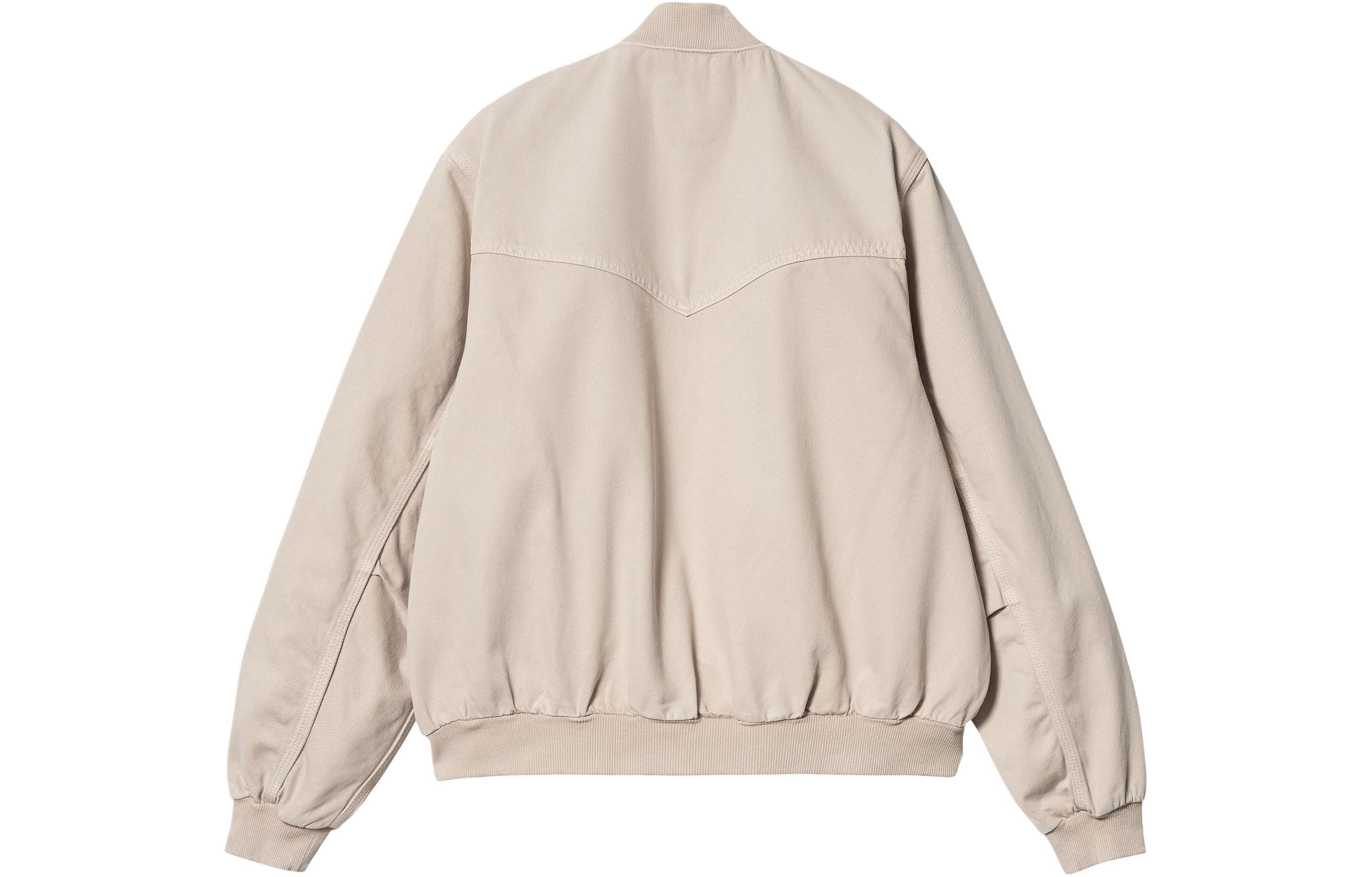 Lookbook (W) Carhartt WIP OG Santa Fe Bomber Beige Jacket - Desain Kerah Baseball SS24. I033154-1YC-4J
