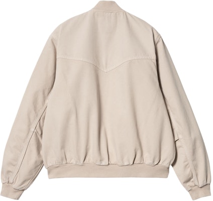 (W) Carhartt WIP OG Santa Fe Bomber Beige Jacket - Desain Kerah Baseball SS24. I033154-1YC-4J Lookbook (W) Carhartt WIP OG Santa Fe Bomber Beige Jacket - Desain Kerah Baseball SS24. I033154-1YC-4J