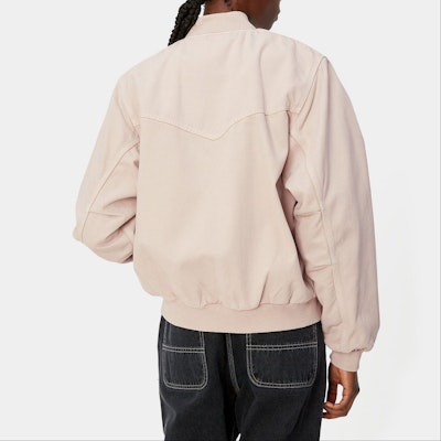 (W) Carhartt WIP OG Santa Fe Bomber Beige Jacket - Desain Kerah Baseball SS24. I033154-1YC-4J Purchase (W) Carhartt WIP OG Santa Fe Bomber Beige Jacket - Desain Kerah Baseball SS24. I033154-1YC-4J