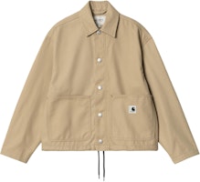 (Women) Carhartt WIP Simple Shirt Jacket Khaki Long Sleeve Button-Up Style. I033776-8Y-01 (Women) Carhartt WIP Simple Shirt Jacket Khaki Long Sleeve Button-Up Style. I033776-8Y-01