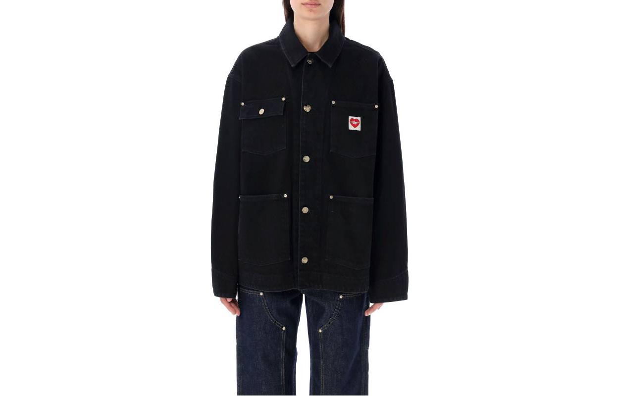(Women) Carhartt WIP Black Solid Button-Up Collar Jacket I032098DENIM8902 圖 2
