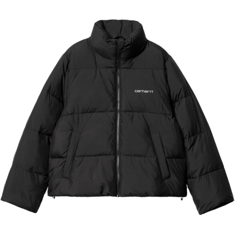 (Women) Carhartt WIP Black Solid Color Zip-Up Stand Collar Jacket I032308-1SJ-XX