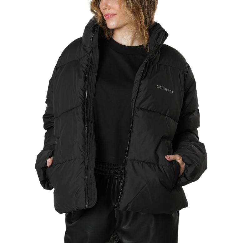 (Women) Carhartt WIP Black Solid Color Zip-Up Stand Collar Jacket I032308-1SJ-XX 圖 4