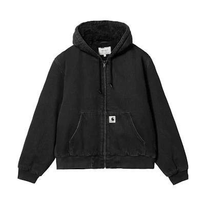 (Women) Carhartt WIP Elliot Black Hooded Jacket Long Sleeve Outerwear. I032240-89-06