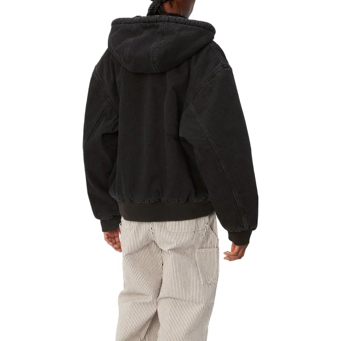 Purchase (W) Carhartt WIP Elliot Jaket Hitam Bertudung Lengan Panjang Lelaki. I032240-89-06