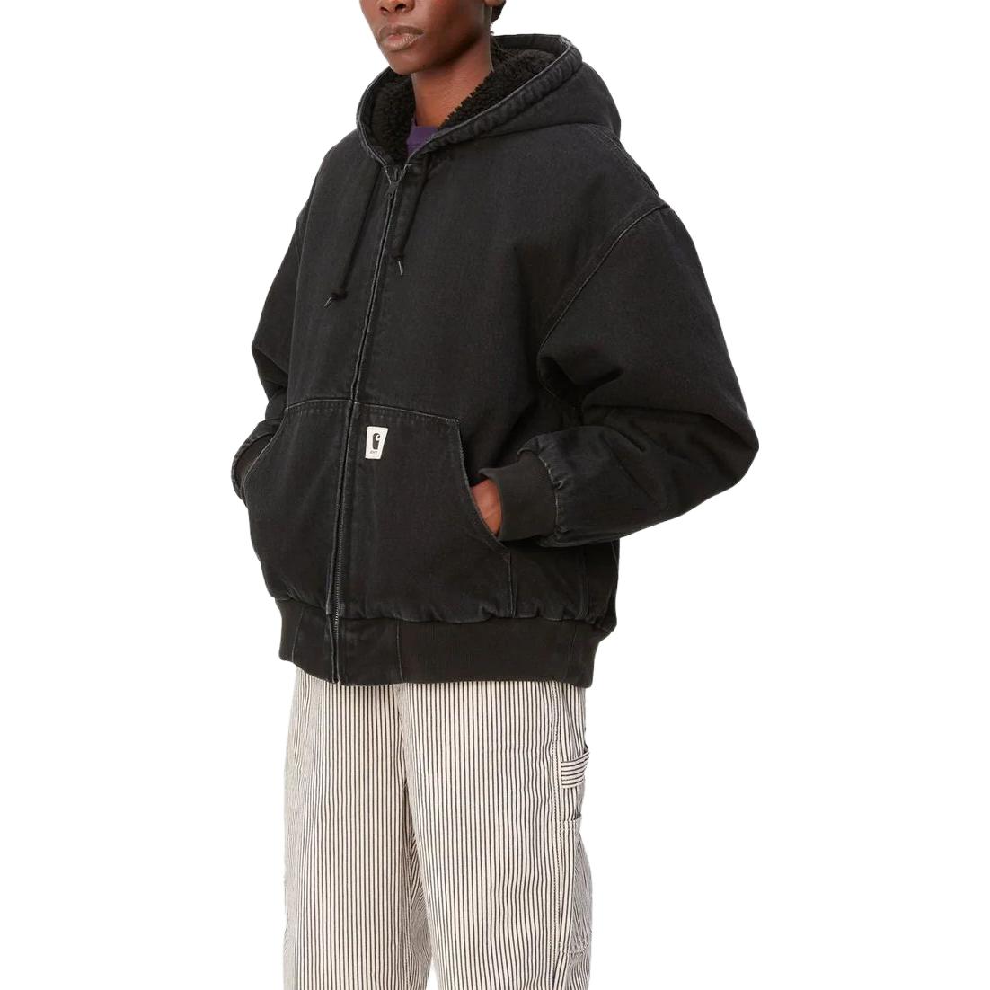 Details for (W) Carhartt WIP Elliot Jaket Hitam Bertudung Lengan Panjang Lelaki. I032240-89-06