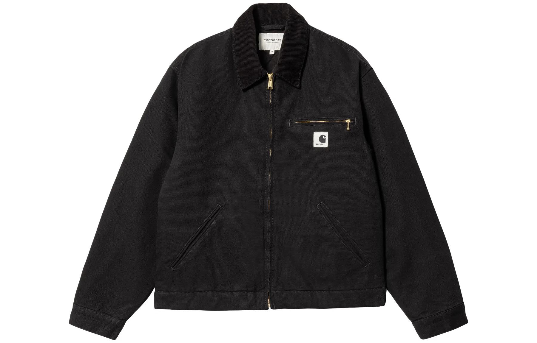 (Women) Carhartt WIP FW22  Detroit Jacket - Black Long Sleeve Straight Cut Jacket. I031171-00E-02