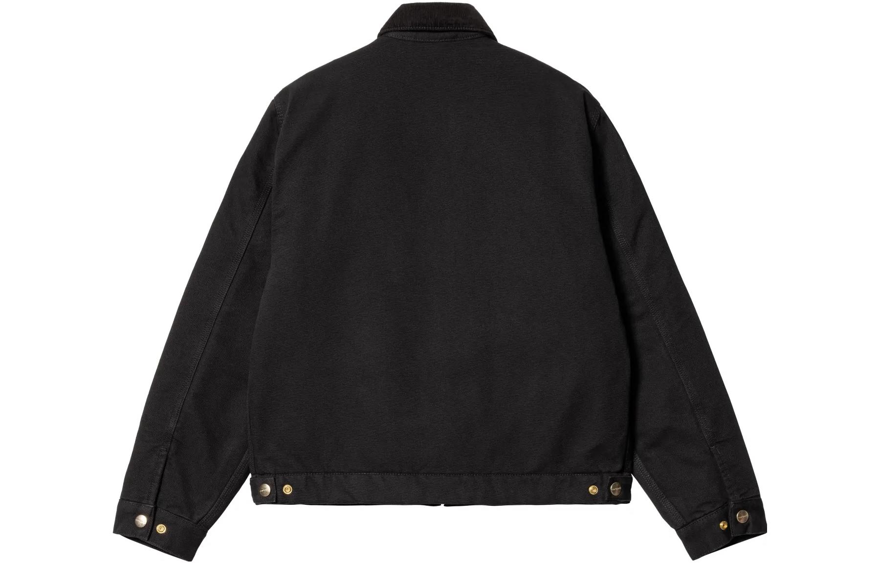 Lookbook (W) Carhartt WIP FW22 Jaket Detroit Hitam Lengan Panjang Potongan Lurus. I031171-00E-02