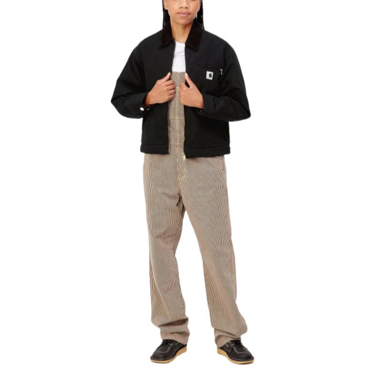 Purchase (W) Carhartt WIP FW22 Jaket Detroit Hitam Lengan Panjang Potongan Lurus. I031171-00E-02