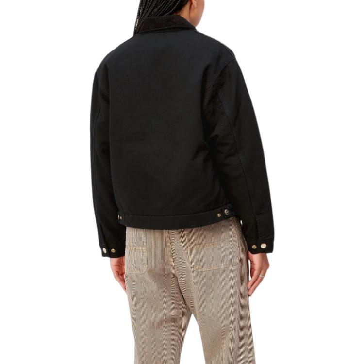 Details for (W) Carhartt WIP FW22 Jaket Detroit Hitam Lengan Panjang Potongan Lurus. I031171-00E-02