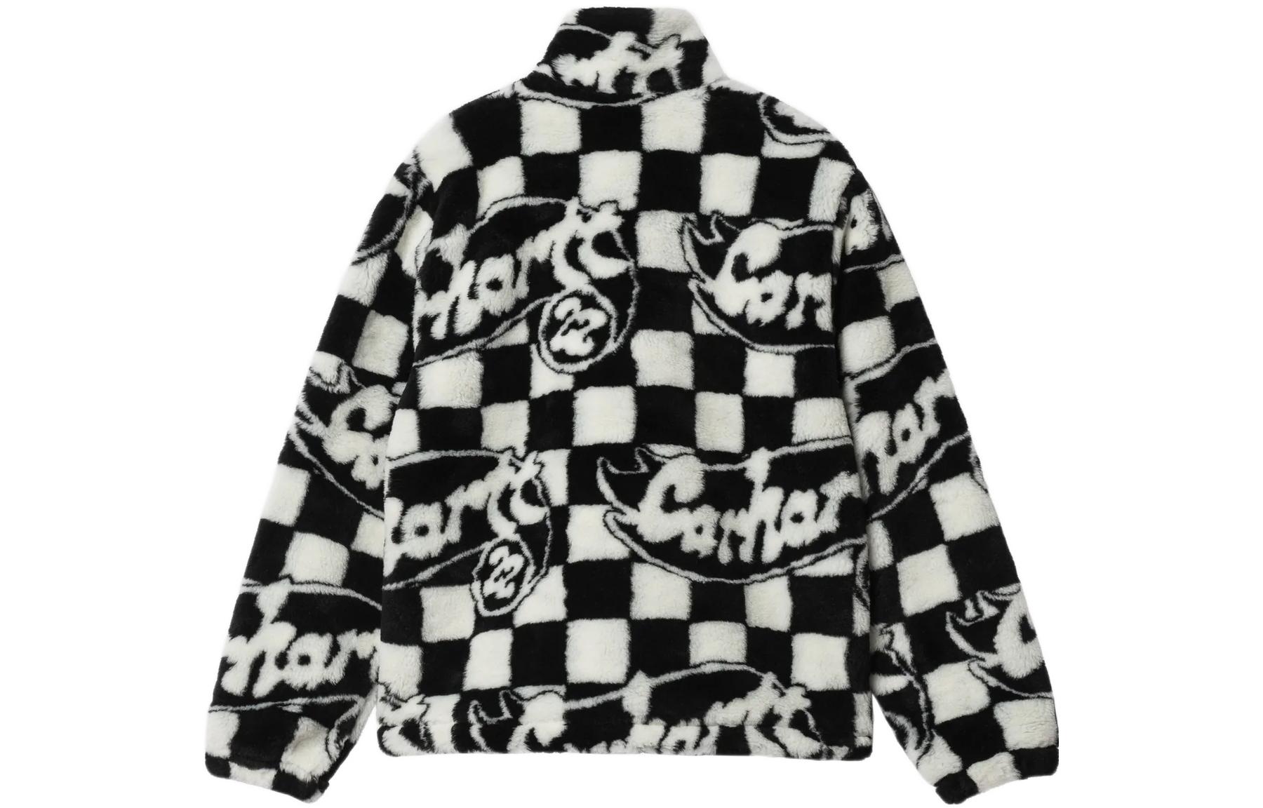 (Women) Carhartt WIP FW22 Plains Liner Black White Plaid High Neck Zip Jacket Women. I030818-10Y-XX 圖 3