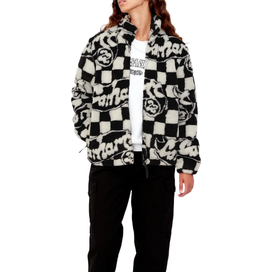 (Women) Carhartt WIP FW22 Plains Liner Black White Plaid High Neck Zip Jacket Women. I030818-10Y-XX 圖 4