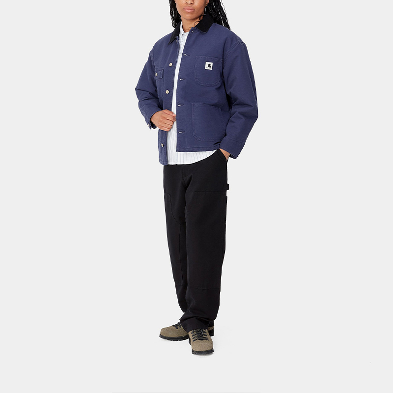 Purchase (W) Carhartt WIP FW24 OG Michigan Coat Jaket Lengan Adjustable Biru. I032235-2CR-02