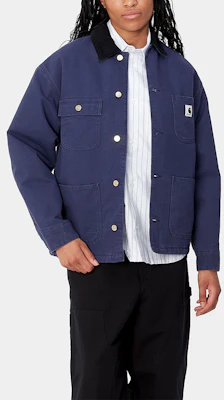 (W) Carhartt WIP FW24 OG Michigan Coat Jaket Lengan Adjustable Biru. I032235-2CR-02 Cheap (W) Carhartt WIP FW24 OG Michigan Coat Jaket Lengan Adjustable Biru. I032235-2CR-02